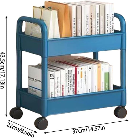 DIMITU 3 Fashionable Rolling Storage Cart Organizers with Tiers Multipurpose Utility Trolley Portable for Home