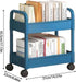 DIMITU 3 Fashionable Rolling Storage Cart Organizers with Tiers Multipurpose Utility Trolley Portable for Home