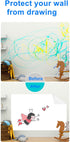Large Dry Erase White Board Sticker, 3 feet x 5 feet, Peel and Stick Self Adhesive Wallpaper for Home Office