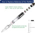 Penyeah Light Up Ballpoint Pens, Black Ink (0.7mm) for Dark Writing, Pack of 4 in White/Red/Green/Blue for Events