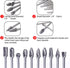 ATOPLEE 1/8" Shank Carbide Burr Bits - 10PCS Tungsten Carbide Rotary Tool for DIY, Metal Grinding