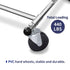 AXL Caster Wheels 3 Inch Set of 4 - Heavy Duty 3/8"-1" Threaded Stem Casters for Clothing Rack and Shelving