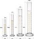 Thick Glass Graduated Measuring Cylinder Set 5ml 10ml 50ml 100ml Glass with Two Brushes