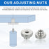 MECCANIXITY 6Pcs M3x7mm 3D Knurled Thumb Nuts, Carbon Steel Nut Iron Round Knobs Fasteners High Head Through Hole Hand