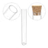 uxcell 10Pcs PS Plastic Test Tubes with Cork Stoppers, Round Base, 12x60mm for Scientific Experiments