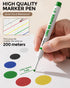6 20mm Nicpro PCS Long Nib Marker Pens, Deep Hole Marker, Quick Dry & Waterproof Construction Markers, Long Head