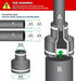 6I57 Flexible Pvc Reducing Coupling with Stainless Steel Clamps, 4.5" x 2.4" Inner Diameter for 4" x 2" Nominal Pipe, Black by Supply Giant