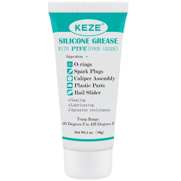 KEZE 92003 Silicone Grease with PTFE,Teflon-Based Lubricant Silicon Grease Tube for Machine