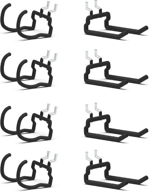 HUHOLE Pegboard Drill Holder, 8 Pack Heavy Duty Utility Hooks for Power Tools, Fit for 1/4" Pegboard