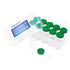 Vitorinca 10ml Sterile Glass Vials, 10 Packs with Self-Healing Injection Port and Flip Top Cap, Sterile Package