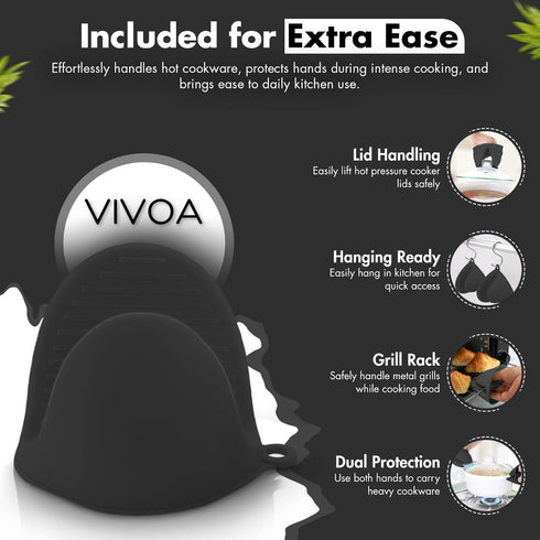 VIVOA (15"x24") 5 Settings Portable Silicone Food Warming Mat with Temp | Includes Storage Bag & Heat-Resistant Gloves