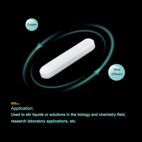 MECCANIXITY Magnetic Stirrer Mixer Stir Bar Set, 7 Sizes Cylinder Shape Stirrer for Laboratory, White