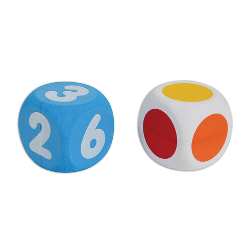 edxeducation-63525 Hand and Foot Mark Set, Includes 2 Large Die for Obstacle Courses, Gross Motor Skills