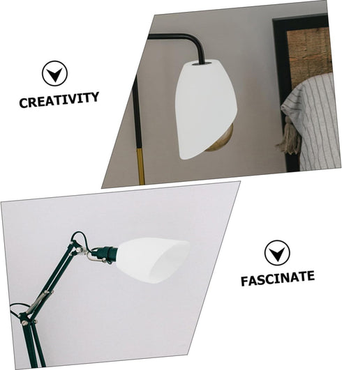 2pcs Angled Horseshoe Lampshade Mini Lamp Shade Horseshoe Decor White Pendant Lights Light Cover Wall Sconce Shade