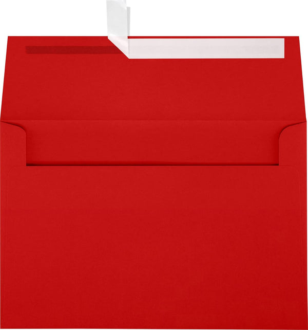 LUXPaper A10 Invitation Envelopes | Ruby Red | Peel & Press | 6" x 9 1/2" | 80lb. Text | 50 Qty