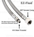 EZ-Fluid 20-Inch Long Faucet Connector Braided Stainless Steel Supply Hose, 3/8-Inch Female x M10 Male Connector (2Pcs)