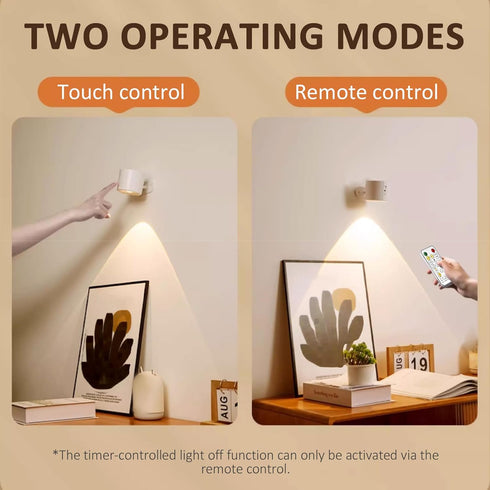 Lights Of Sweden - US 360 3 Dimmable Lights of Sweden Wall Lamps - Rechargeable Infinity Wall Lamps with Remote
