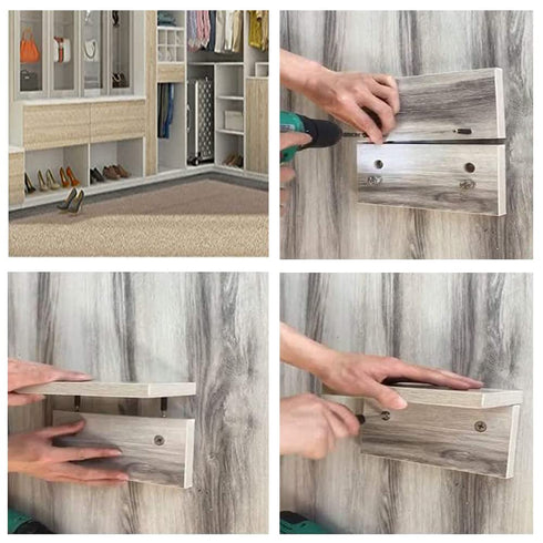 50 Sets Furniture Connecting Cam Lock Fittings with Dowel, Cam Lock Nuts and Screws for Wardrobe and Cabinet