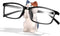 AOZUO Cat Glasses Holder, Cute Glasses Holder for Desk, Resin Eyeglasses Stand Sunglasses
