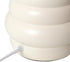 LT1168-CRM 12.68" Simple Designs Chic Glow Mini Stacked Ceramic Table Lamp, Monochromatic Fabric Shade, Small Accent