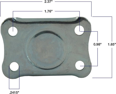TPR Rubber Caster Wheel, 2-Inch, 90 lb Load Capacity, Non-Marking for Institutional Applications