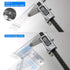 Cruise Flat Lanyard with Retractable Badge Reel & Heavy Duty Clear Vertical ID Card Holder (Black, 3 Pack)