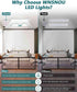2FT 2000LM 5000K Closet, 2Ft, LED Tube Light Fixture with Plug, Utility Shop, Linkable Cabinet for Garage, Kitchen
