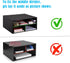 EMERIT 2-Tier Printer Stand Shelf with Storage Wood Desk Paper Organizer for Home/Office