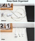 Art3d 8 Pack Magnetic Cable Clips, White Cable Management Accessories, Cord Smooth Adjustable & Adhesive Backing Cord