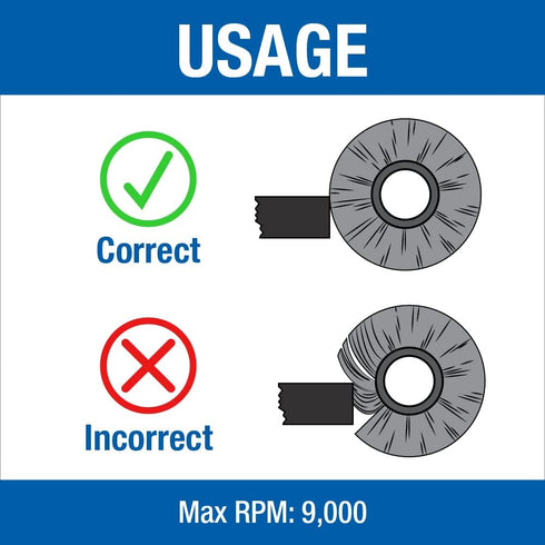 Mercer Industries 184010 - 6" x 1/2" x 1/2", 5/8" Knot Wire Wheel, .014 Carbon Steel