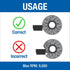 Mercer Industries 184010 - 6" x 1/2" x 1/2", 5/8" Knot Wire Wheel, .014 Carbon Steel