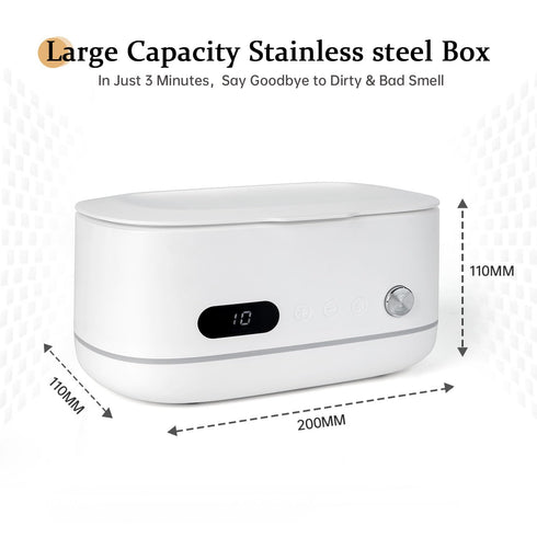 Generic 480ML Powerful Ultrasonic Cleaner for Jewelry, Eyeglasses, Watch & Brushes, Stainless Steel Tank, Portable