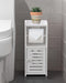 AOJEZOR Toilet Paper Holder Stand: Free Standing PVC Bathroom Cabinet - Small