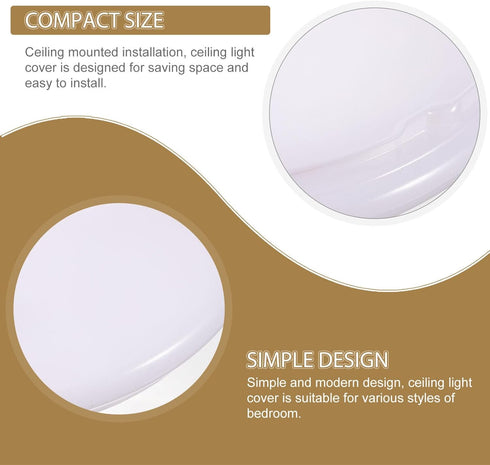 22.6cm Homoyoyo Mushroom Light Shade, Plastic Flush Mount Ceiling Light Shade Replacement Pendant Lighting Lamp