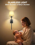 Set 2: 8000mAh Dimmable TOOWELL Battery Operated Wall Sconce of Black Rechargeable Wall Lights Fixtures LED with Remote