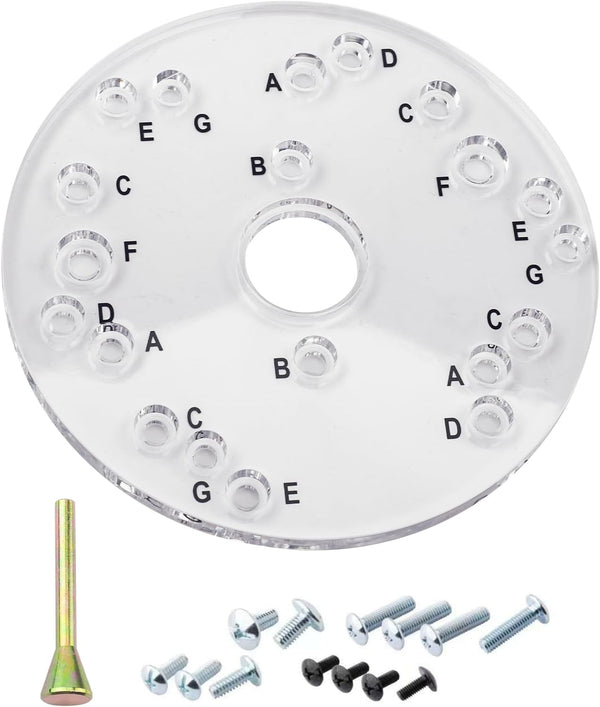 ANTDM 71369 Router Base Plate 6-1/2" Diameter Clear Acrylic Sub Base with Marked