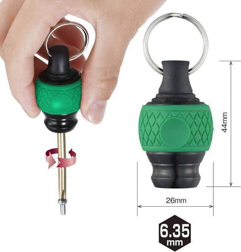 QB-22K2GV Set 2 Vessel Ball Grip Quick Catcher, of (Green/Purple) Bit Holder