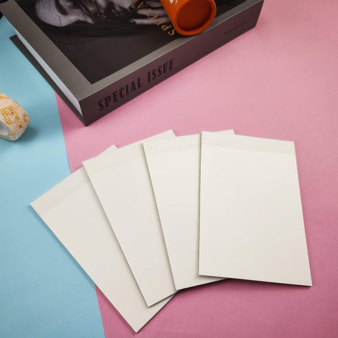 Transparent Sticky Notes, 200 Sheets, 4 x 6 in Clear Waterproof Self-Stick Note Pads for School, Office (4 Packs)
