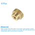 uxcell 6Pcs Knurled Thumb Nuts, M3 x D10mm x H8mm Brass High Head Fasteners for 3D Printer Parts