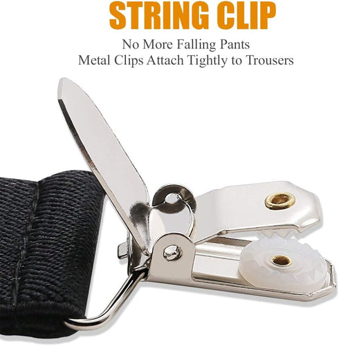 Buyless Fashion 1” Heavy Duty Metal Clips - 8 Clips for Suspenders, Pacifiers, Bib Clips, Toy Holder