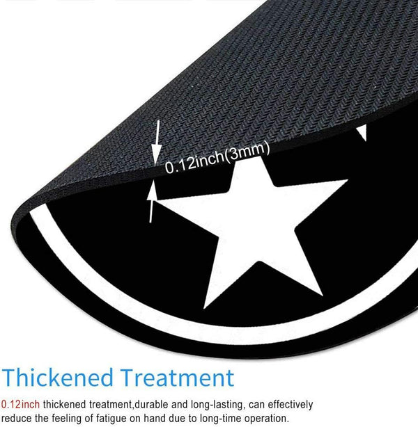 Custom Office Round Mouse Pad, Tennessee Flag Isolated Volunteers Black Tri-Star Gaming Mouse Pad 7.9 x 7.9 x 0.12 Inch
