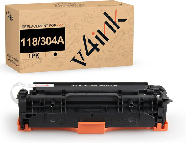 v4ink Remanufactured Toner Cartridge Replacement for Canon 118 CRG118 HP 304A CC530A Black Toner Ink for Canon
