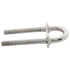 NovelBee 2-Pack 3/8" Stock Stainless Steel Stern Bow Eye U Bolt with Welding Plate, 4" Overall Length