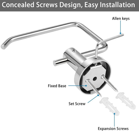 304 5.5" Toilet Paper Holder, Premium Stainless Steel Paper Towel Holder, Toilet Paper Roll Dispenser Bathroom TP