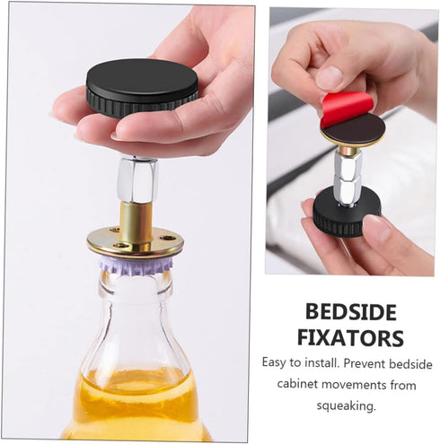 4pcs Cabilock Furniture Stabilizers Anti-Shaking Cabinet Fixators for Bedside Cabinets Reduce Noise and Protect Walls