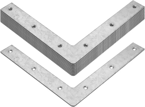 10 Pcs 5-1/2"x5-1/2"x3/4" Flat Corner Brace, L Shaped Flat Mending Plate for Wooden Furniture