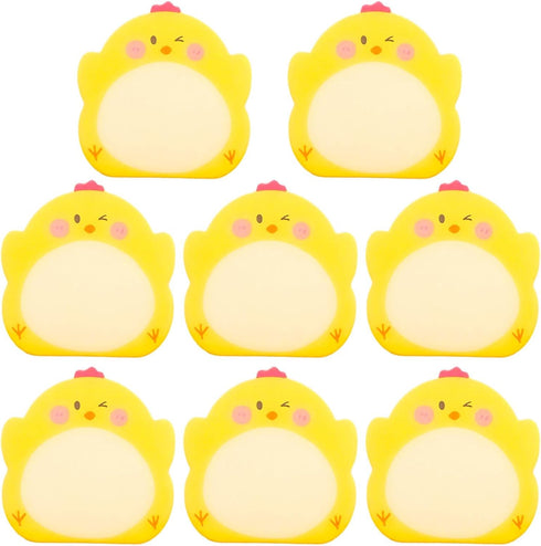 Cute 8 Packs Kawaii Chick Sticky Notes - Aesthetic Cartoon Inspirational Sticky Notes for Office School Gifts