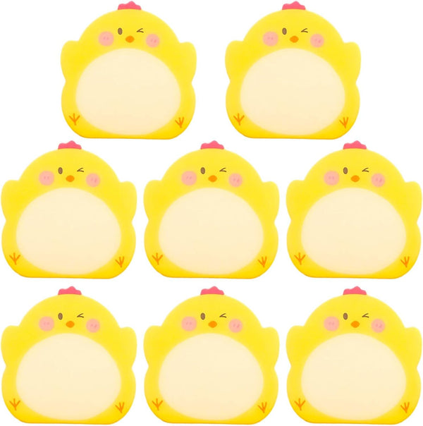 Cute 8 Packs Kawaii Chick Sticky Notes - Aesthetic Cartoon Inspirational Sticky Notes for Office School Gifts