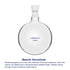 Glass Round Bottom Flask, Borosilicate Heavy Wall Short Neck, 1000 ml with 24/40 Standard Taper Joint