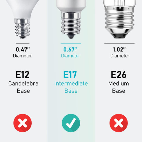 E17 LED Bulb 6W(60 Watt Equivalent), Intermediate Base Spotlight Bulb, Warm White 3000K, E17 Reflector R14 Bulb for Curio Cabinet, Non-Dimmable, Pack of 2 by Maelsrlg